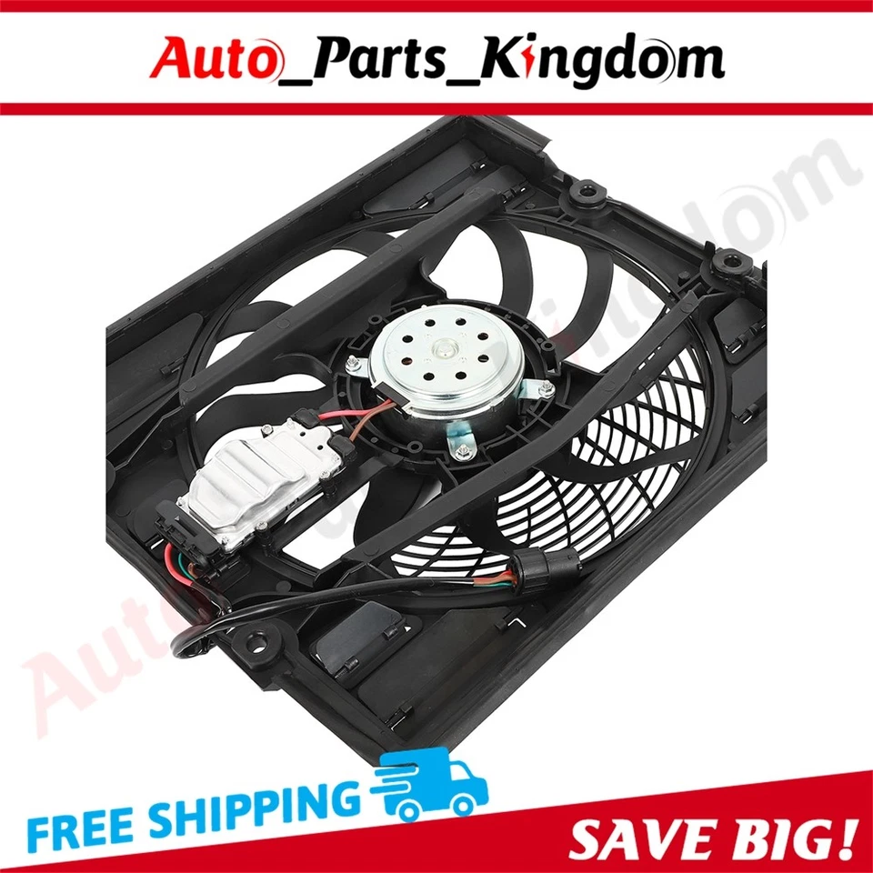 A/C Condenser Fan Assembly For 1999 2000-2001 BMW 740I 740IL 750IL 4.4L - Изображение 3 из 4