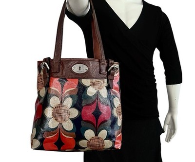 Fossil Key Per Multi Color Floral  Print  Tote Bag
