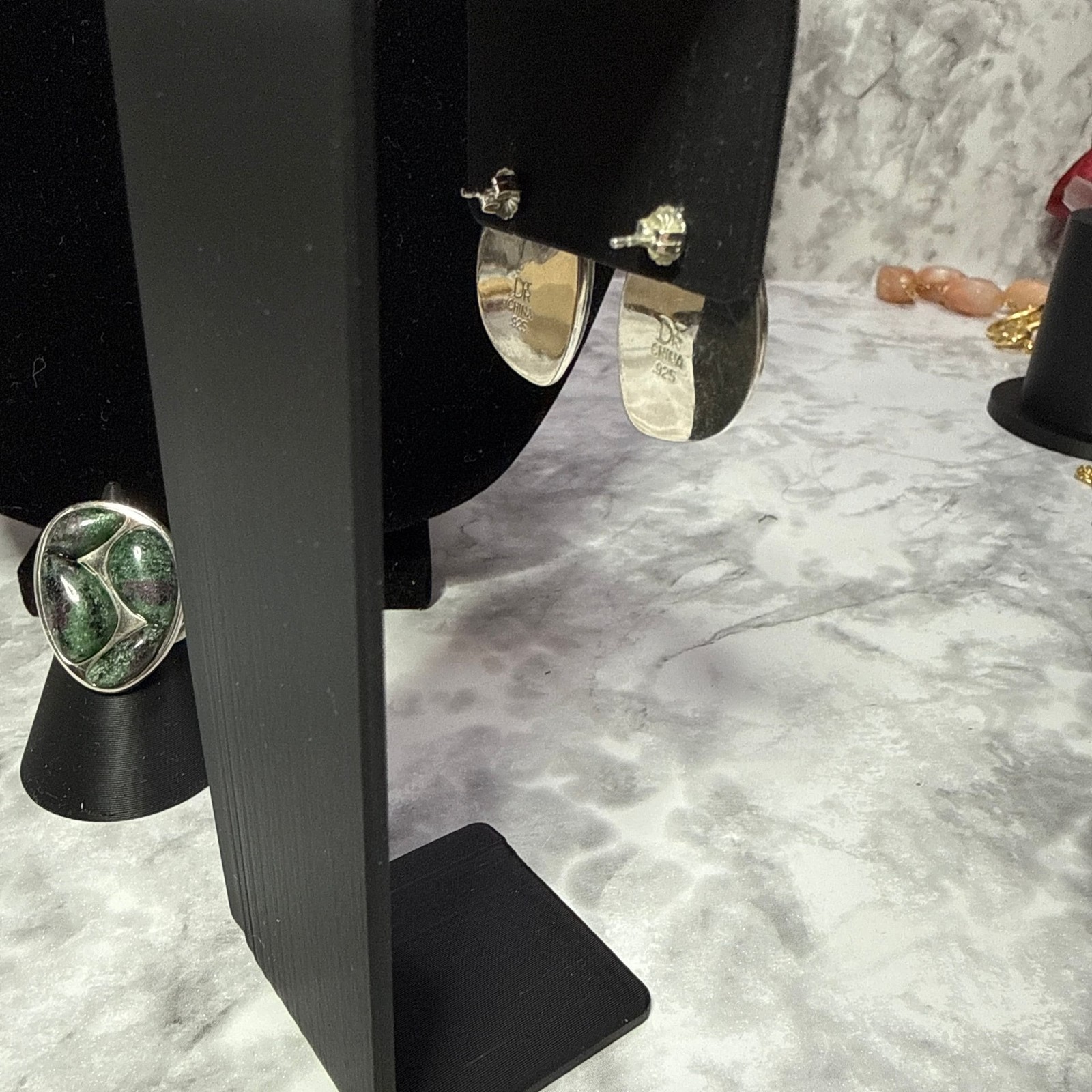 Natural Ruby Zoisite Sterling Silver Jewelry Set - image 2