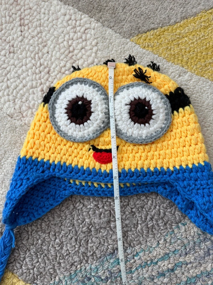 Despicable Me Minion Amarillo Minions Tejido Niños Sombreros Lote de 2 Caseros Hechos a Mano Foto 3 de 4