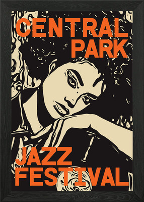 Central Park Jazz Festival Gerahmtes Wandbild Poster Leinwanddruck Bild