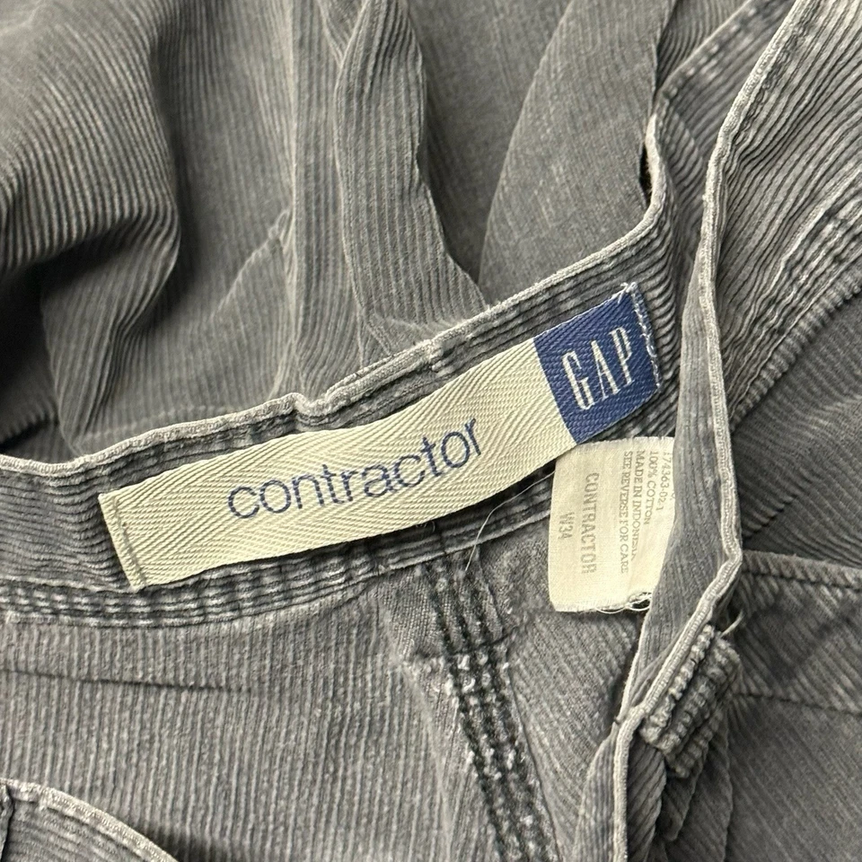 Pantalones Cortos De Colección Años 90 Gris Pana Gap Ropa de Trabajo Talla: 34X12 Foto 3 de 4