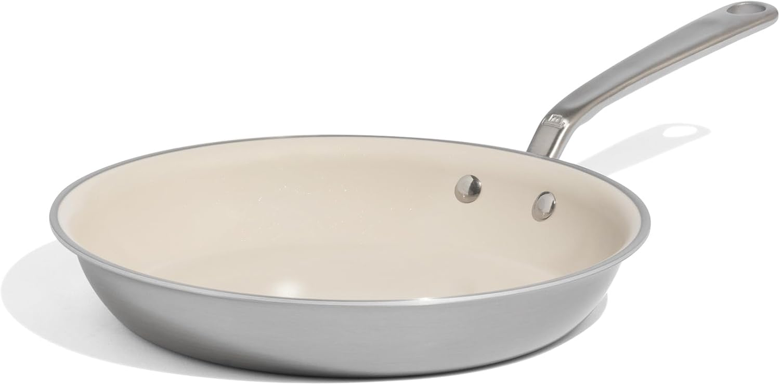 10-Inch Ceramic Nonstick Frying Pan with Stainless Steel Handle - 5-Ply Construction