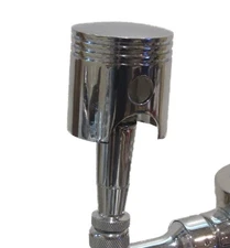 NEW CHROME PISTON BEER TAP HANDLE COLLECTIBLE BAR MANCAVE AMERICA BREW OIL GAS