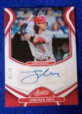 2022 Panini Absolute JONATHAN INDIA Marks of Fame Auto 81/99 Reds