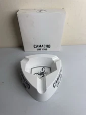 Camacho White "Live Loud" Melamine Ashtray with Black Accents (Holds 3 Cigars)
