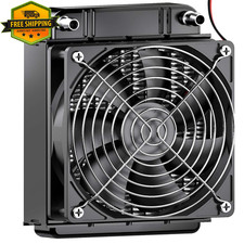 Water Cooling Radiator, 8 Pipe Aluminum Heat Exchanger Radiator with Fan for PC