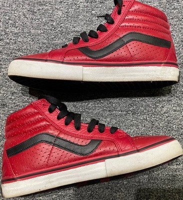 Vans Christian Hosoi Hammerhead Red Leather Sk8-Hi Size 8 (USED