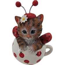 Hamilton Kitten Figurine Cute as a Bug From The Cups of Affection Collection