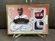 🔥Ozzie Albies 2025 Topps Definitive Framed Red 5 Color Patch Auto #/5 Braves