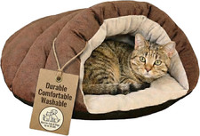 Sleep Zone Cuddle Cave Pet Bed  Soft, Plush Interior for Cats and Small Dog Bre