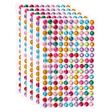 5 Sheet/800Pcs Self Adhesive Acrylic Gem 6mm Sticker Gem Stones Multicolor