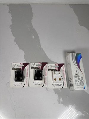Lot Of 3 NEW STUDEX EARRINGS And Ear Care Solution*