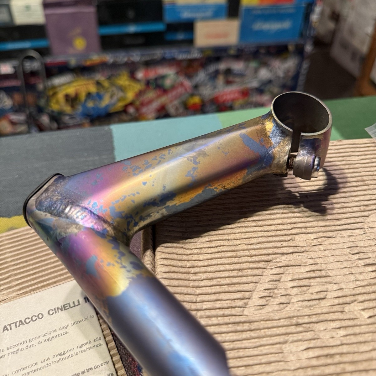 NOS 1990's CINELLI GRAMMO ART STEM - 120mm / QUILL TITANIUM