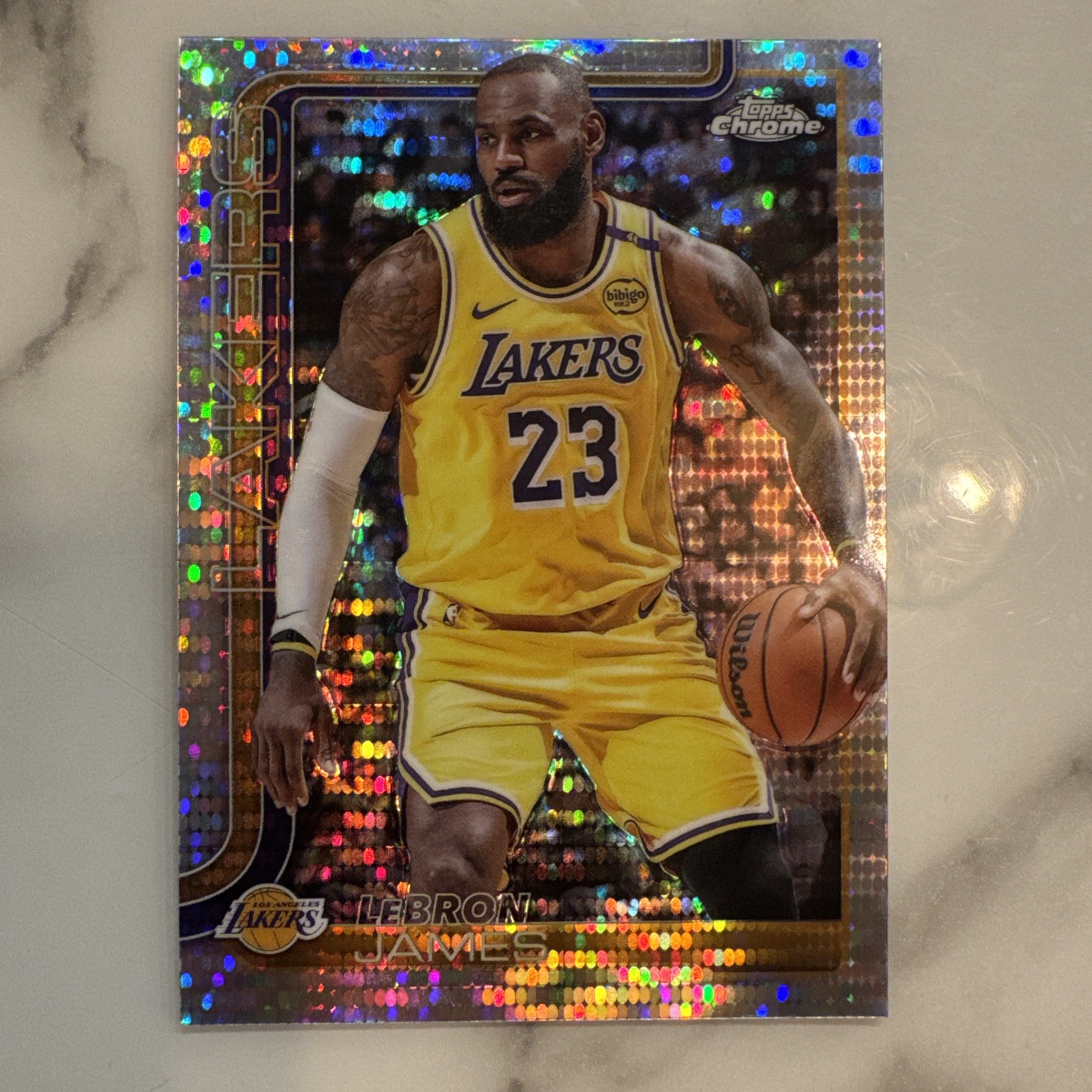 2025-26 Topps Chrome Basketball LeBron James Pulsar #127 Los Angeles Lakers NBA