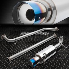 For 98-02 Honda Accord F23 L4 4 Burnt Tip Muffler Racing Catback Exhaust System