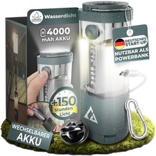 Campinglampe LED 450 Lumen | IP44 | mit Akku ...
