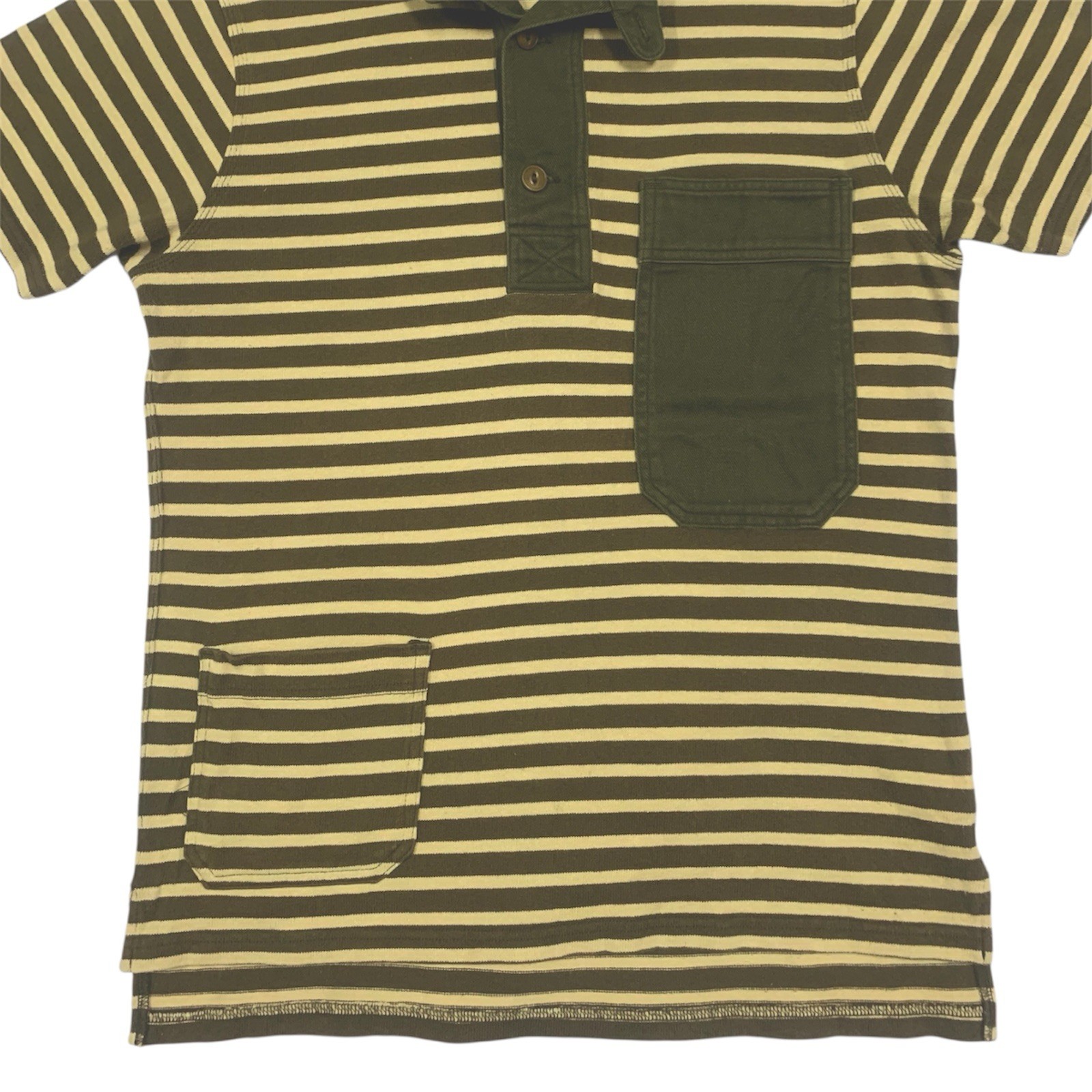 NIGEL CABOURN Vintage Processed Border Heavy Polo… - image 3