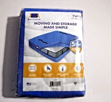 MATTSAFE MOVING MADE SIMPLE 1 TWIN SIZE ZIPPERED STORAGE BAG CASE