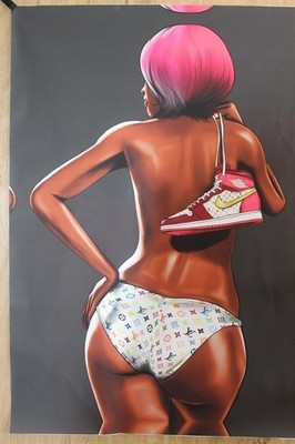 Louis Vuitton Retro Nike Jordan 1 fashion Giant Unstretched painting, 44''x64''