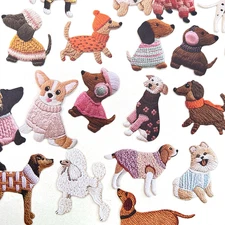 Embroidery Dog Cardstock Stickers Scrapbooking Junk Journaling Collage