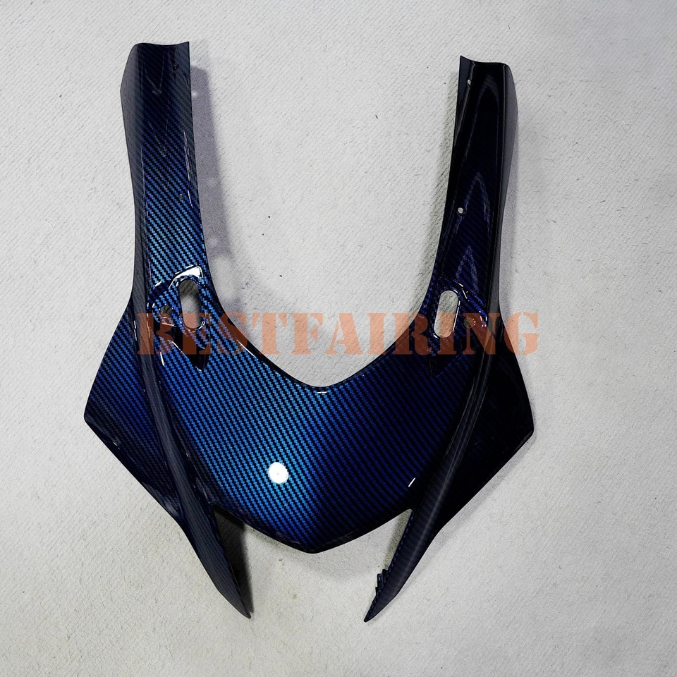 Kit de carenados divididos de fibra de carbono azul negro para Yamaha YZF R7 2022 2023 2024 2025 Foto 3 de 4