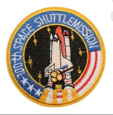 NASA 100th Space Shuttle Emission Iron On Patch Embroidered Badge 3