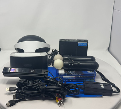 Sony PlayStation VR PSVR Headset Bundle Move Controllers Camera 3 Games Tested