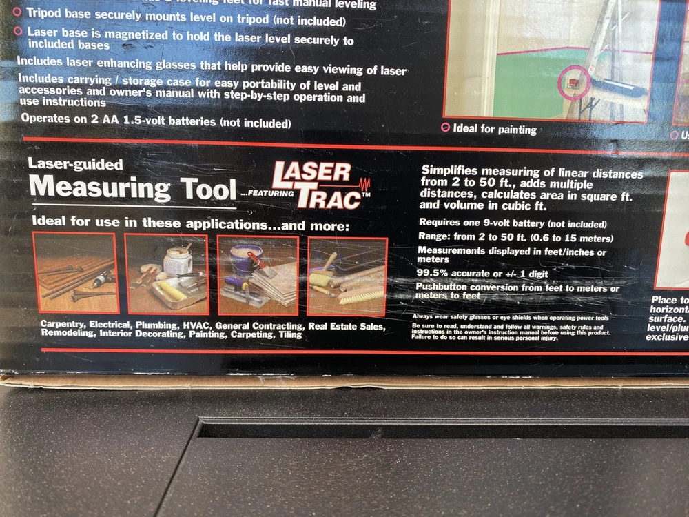 CRAFTSMAN Laser Level Trac Combo Kit 4 in 1 Measuring Tool Set #9-48255