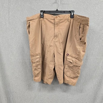 Airwalk Mens Tan Ripstop Cargo Shorts Size 52 Khaki Skate Utility Pockets