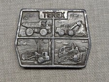 vintage TEREX belt buckle HEAVY EQUIPMENT tractor GM farming WESTERN cowboy