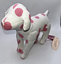 NWT Victoria's Secret Pink 2005 Small White Dog Pink Polka Dots With Tags