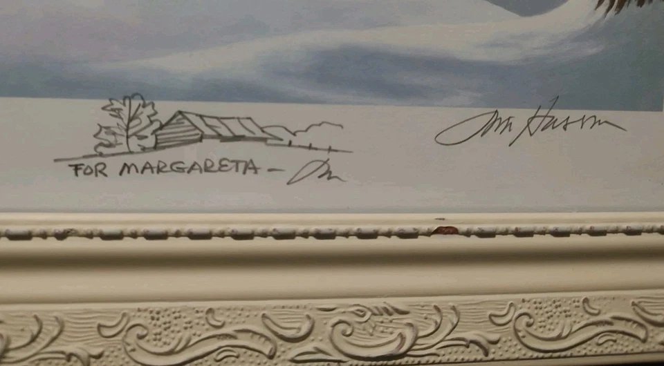 Jim Harrison Framed Print Signed & Re-marked 1996 Christmas & Coca-Cola In  Snow - Image 2 of 4