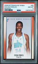 2008 Rittenhouse WNBA #R2 Sylvia Fowles RC HOF Rookie #/444 PSA 8 NM-MT Low Pop