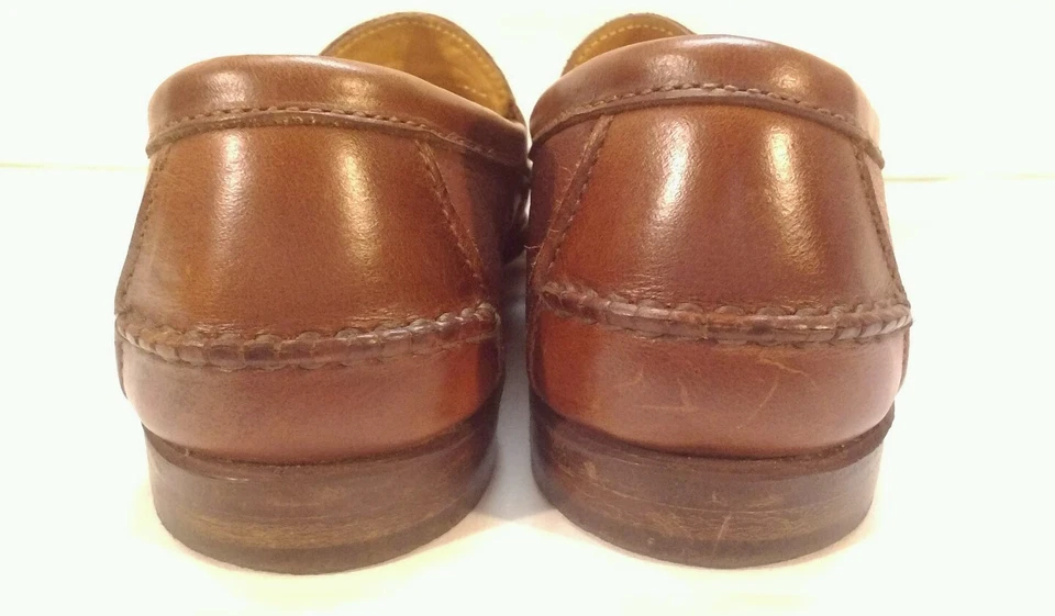 Mocasines vintage Bass Weejuns Penny 8,5 C Cornell caramelo marrón oscuro Foto 4 de 4