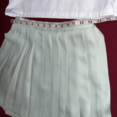 GREEN Anime UNIFORM pleated SKIRT WHITE SAILOR shirt OUTFIT Cosplay Japanese MED - Picture 4 of 14