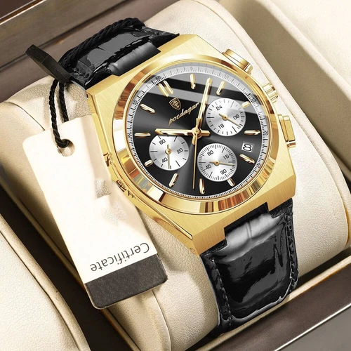 Luxus Herrenuhr Wasserdicht Leuchtend Chronograph Datum Quarz Herrenuhren Geschenk - Bild 20 von 32