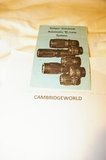 SOLIGOR T4 LENSES LENS INSTRUCTION MANUAL GUIDE BOOK ORIGINAL GENUINE ORIGINAL