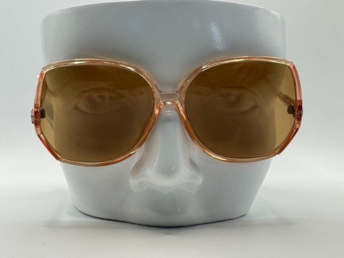 NEW Vintage Oversize Sunglasses Drop Temple Style Crystal Brown Monochrome #830 - Picture 2 of 10