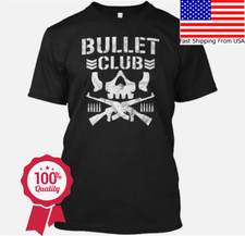 Bullet Club T-Shirt Made in the USA Size S to 5XL