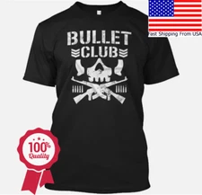 Bullet Club T-Shirt Made in the USA Size S to 5XL