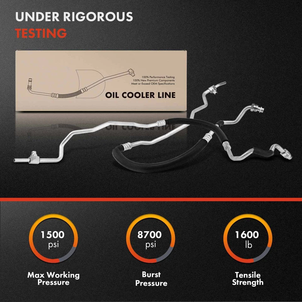 Conjunto de manguera de enfriador de aceite de motor para conductor de entrada y pasajero de salida Chevy C1500 Foto 3 de 4