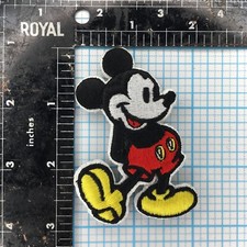 VINTAGE DISNEY MICKEY MOUSE 3.25" IRON ON EMBROIDERED PATCH STANDARD