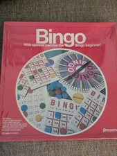 PRESSMAN 1982 Bingo Board Game with Spinner Card for the Bingo Beginner