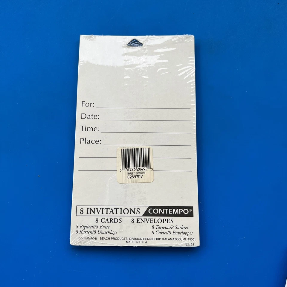 3 Packs VTG Harley Davidson Join The Ride Party 24 Invitations Envelopes - Image 3 of 4