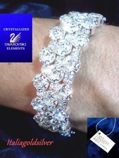 Bracciale Donna SWAROVSKI ORIGINALI Argento Cristalli Brillanti Sposa Gioielli