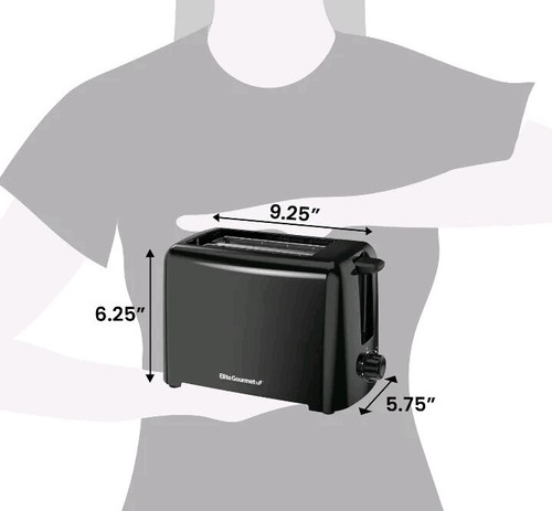 Elite Gourmet ECT1027B Cool Touch Toaster with 6 Temperature Settings Extra.280 - Picture 6 of 11
