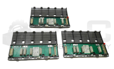 LOT OF 3 SCHNEIDER AUTOMATION DTA 200/AS-HDTA-200 PRIMARY SUBRACK 5 SLOT