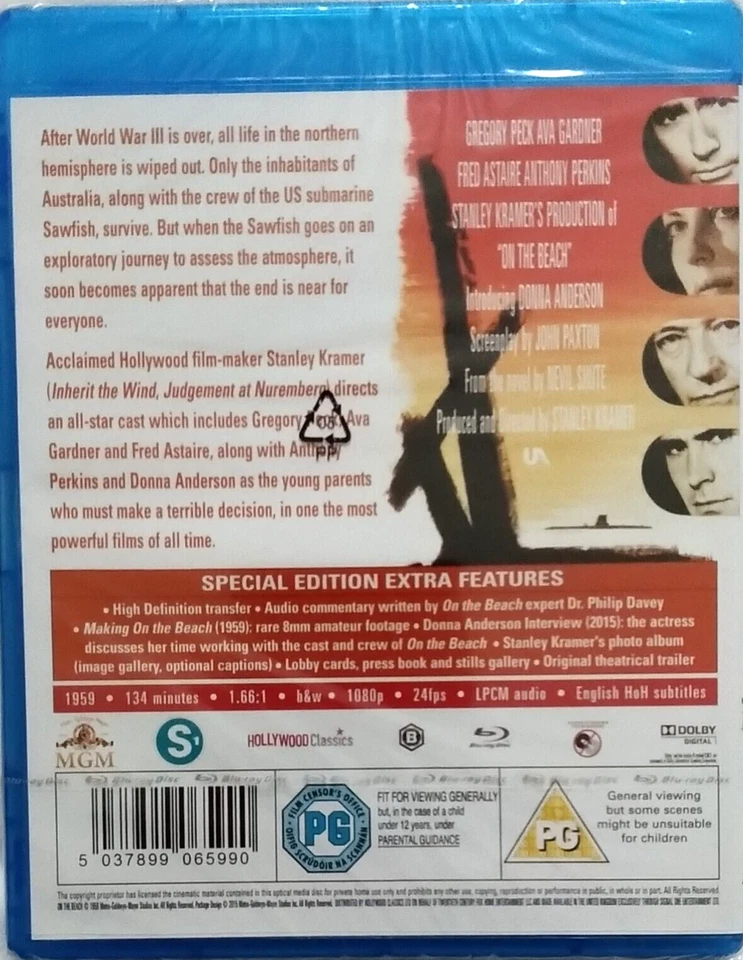 🆕 ON THE BEACH (STANLEY KRAMER, 1959) BLU-RAY SPECIAL EDITION  - Image 2 of 2