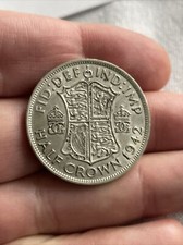 Great Britain 1942 - King George VI - Silver .500 Half Crown Coin